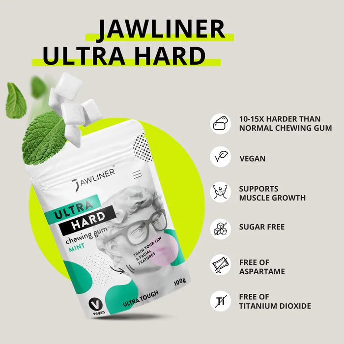 Jawliner Ultra Hard Chewing Gum – Mint