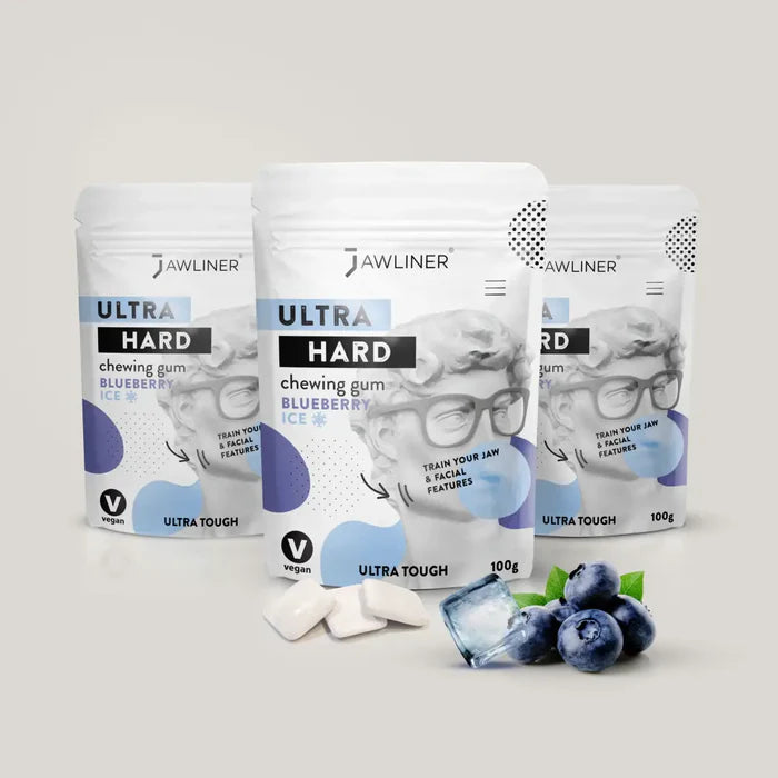Jawliner Ultra Hard Chewing Gum – Blueberry Ice